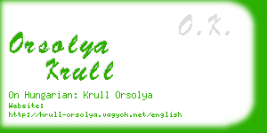 orsolya krull business card